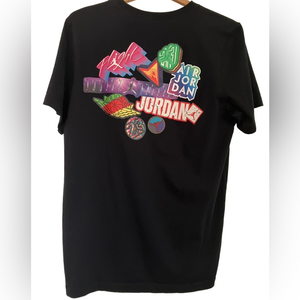 Nike Jordan Sticker Mash Logo T-Shirt Brands VTG Style CD5638-010 Men’s Size L